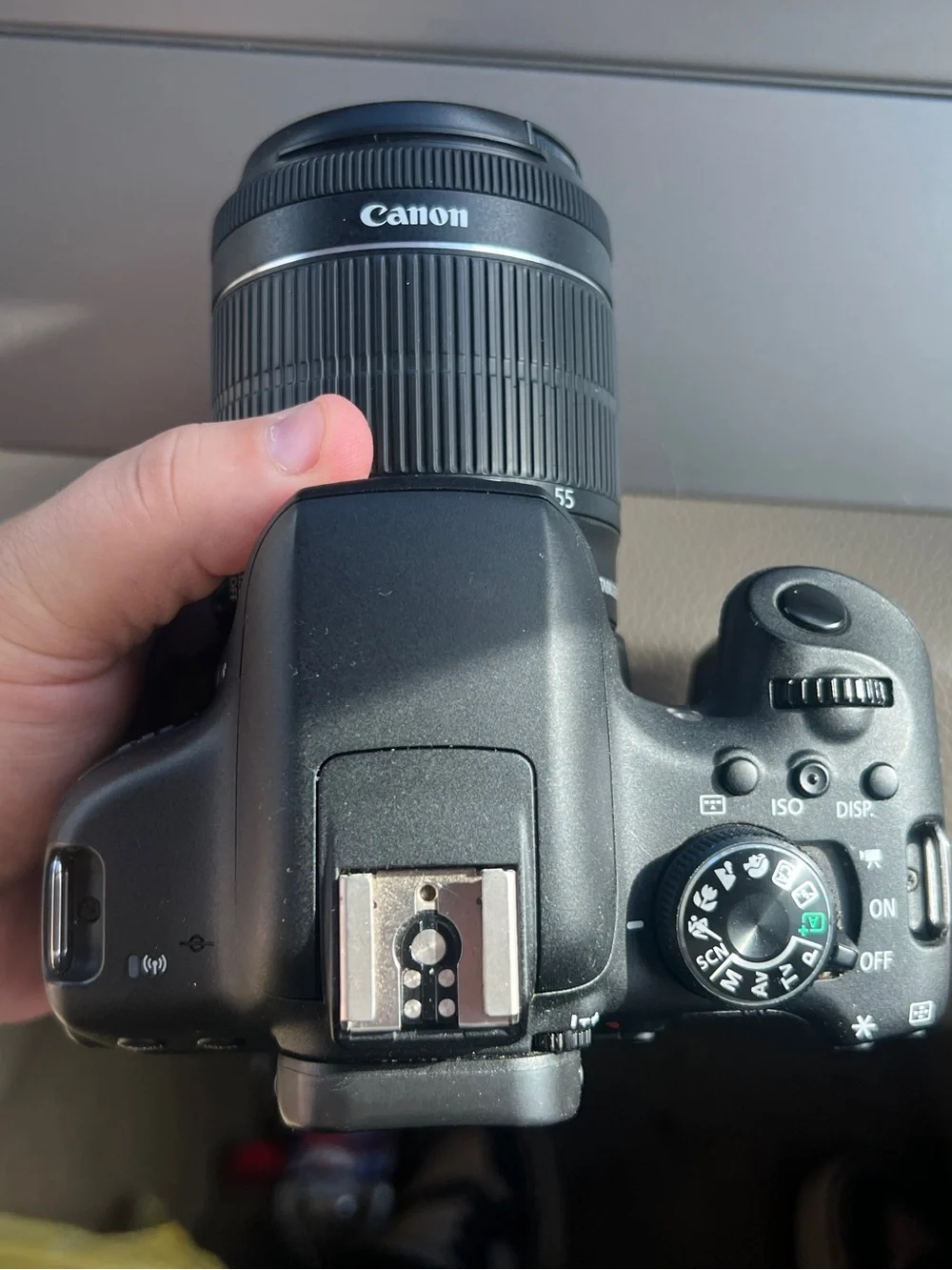Canon Black DSLR with Zoom Lens